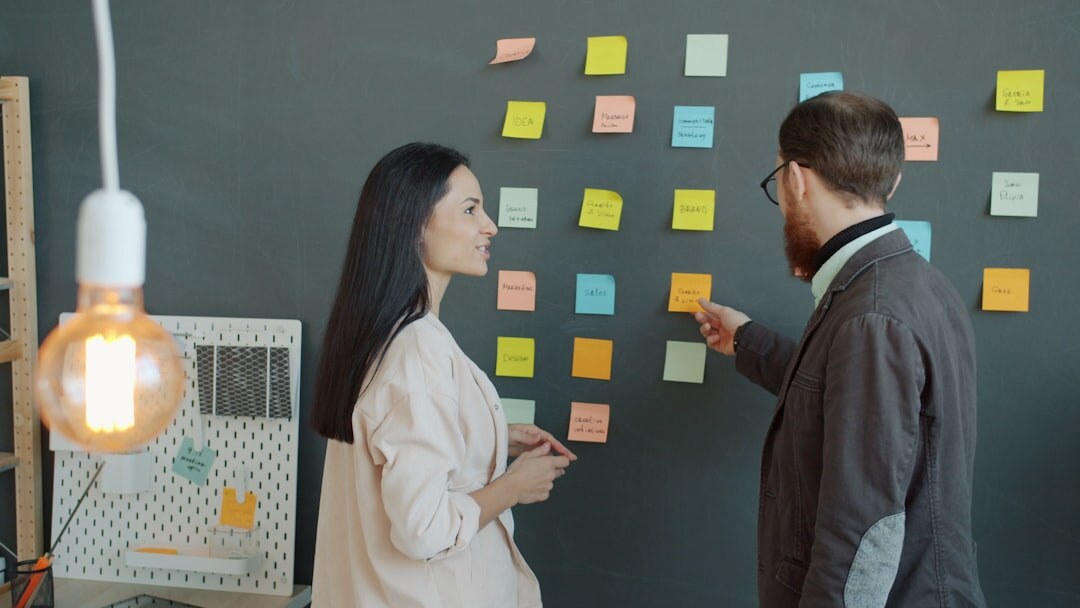 woman explaining idea to colleague
